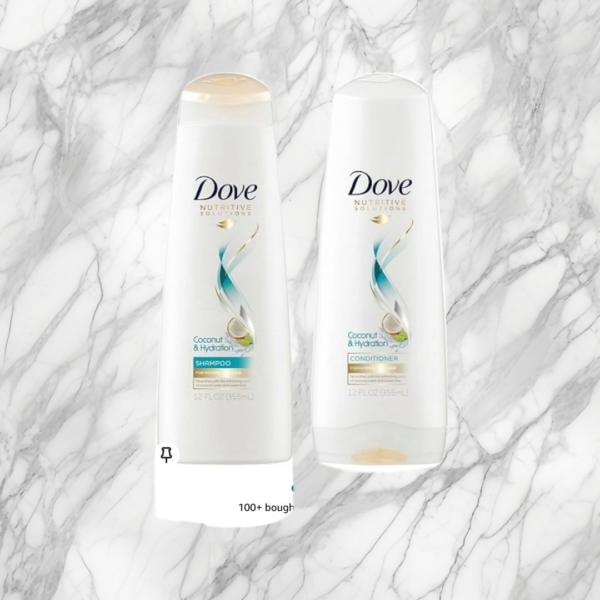 Dove shampoo & conditioner coconut and hydration